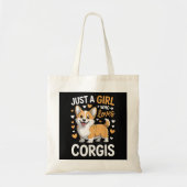 Gewoon Een Meisje Dat Van Corgis Houdt Tote Bag (Voorkant)