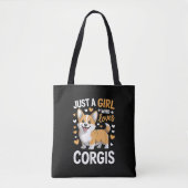 Gewoon Een Meisje Dat Van Corgis Houdt Tote Bag (Voorkant)