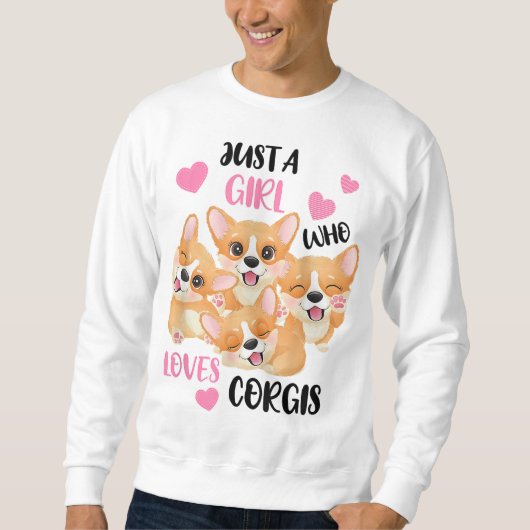 Gewoon een meisje dat van Corgis houdt Trui (Voorkant)