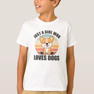 Gewoon een meisje dat van Corgis Kawaii Dog Corgi T-shirt