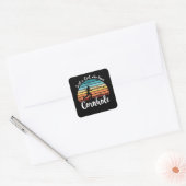 Gewoon een meisje dat van Cornhole Gift Mam houdt Vierkante Sticker (Envelop)