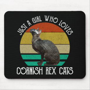 Gewoon Een Meisje Dat Van Cornish Rex Katten Houdt Muismat