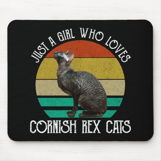 Gewoon Een Meisje Dat Van Cornish Rex Katten Houdt Muismat (Voorkant)