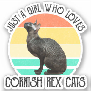 Gewoon Een Meisje Dat Van Cornish Rex Katten Houdt Sticker