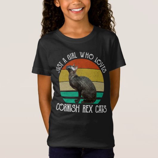 Gewoon Een Meisje Dat Van Cornish Rex Katten Houdt T-shirt (Voorkant)