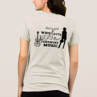 Gewoon een meisje dat van countrymuziek houdt Tri-Blend shirt