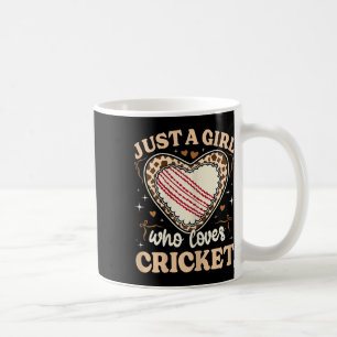 Gewoon Een Meisje Dat Van Cricket Koeienprint Meis Koffiemok
