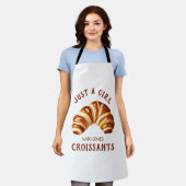 Gewoon een meisje dat van croissants houdt schort (Gedragen)