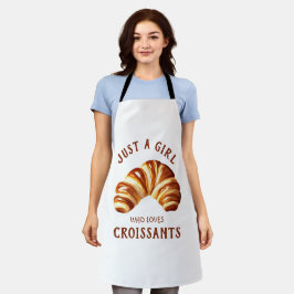 Gewoon een meisje dat van croissants houdt schort