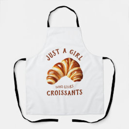 Gewoon een meisje dat van croissants houdt schort
