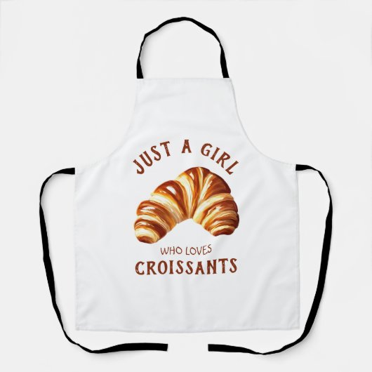 Gewoon een meisje dat van croissants houdt schort (Voorkant)