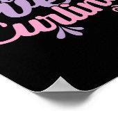 Gewoon een meisje dat van Curling Wintersport houd Poster (Hoek)