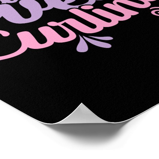 Gewoon een meisje dat van Curling Wintersport houd Poster (Hoek)