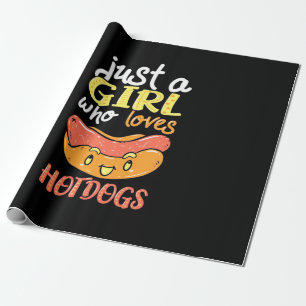 Gewoon een meisje dat van Dachshund Dog houdt Cadeaupapier