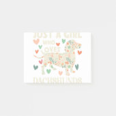 Gewoon een meisje dat van Dachshunds bloem houdt Post-it® Notes (Voorkant)
