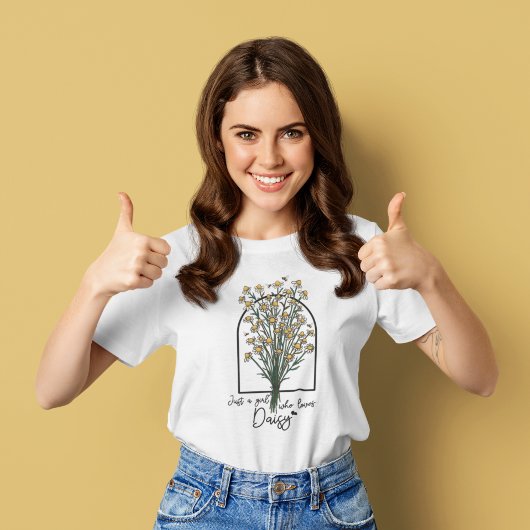 Gewoon een meisje dat van Daisy T-Shirt houdt