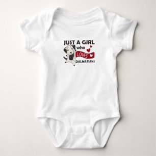 Gewoon een meisje dat van Dalmatian Kawaii Dog hou Romper