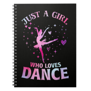 Gewoon een meisje dat van dans ballet danser hart  notitieboek