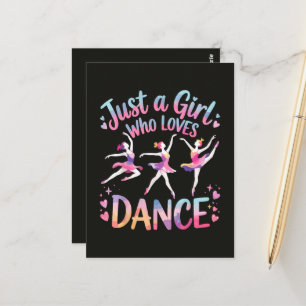 Gewoon een meisje dat van dansen houdt briefkaart