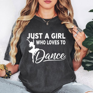 Gewoon een meisje dat van dansen houdt grafisch t-shirt
