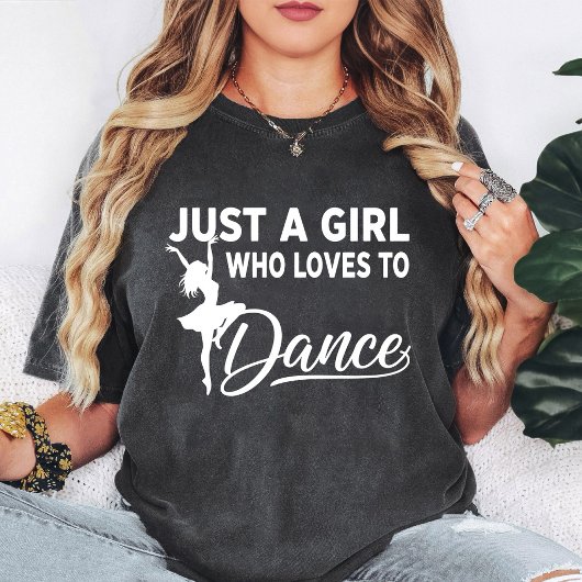 Gewoon een meisje dat van dansen houdt grafisch t-shirt