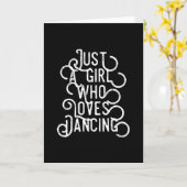 Gewoon een meisje dat van dansen houdt kaart (Gele Bloem)