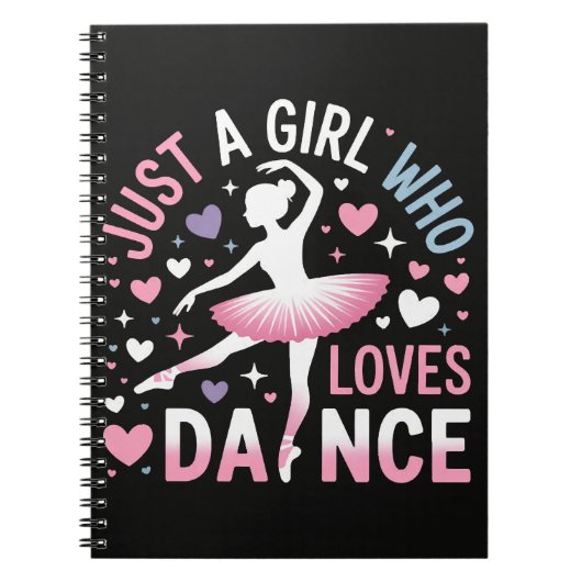 Gewoon een meisje dat van dansen houdt notitieboek (Voorkant)