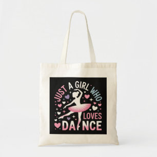 Gewoon een meisje dat van dansen houdt tote bag