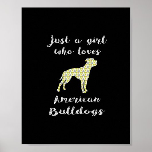 Gewoon een meisje dat van de Amerikaanse Bulldog P Poster (Voorkant)