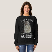 Gewoon een meisje dat van de Australische herder A Trui (Voorkant volledig)