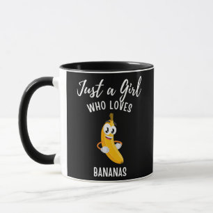 Gewoon een meisje dat van de bananenapparel banana mok