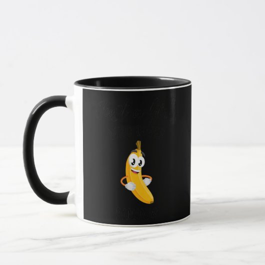 Gewoon een meisje dat van de bananenapparel banana mok (Links)