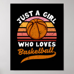 Gewoon een meisje dat van de Basketball Player Gir Poster