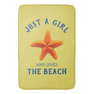 Gewoon een meisje dat van de Beach houdt Badmat