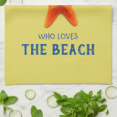 Gewoon een meisje dat van de Beach houdt Theedoek (Gevouwen)