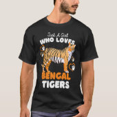 Gewoon een meisje dat van de Bengalen houdt, die e T-shirt (Voorkant)