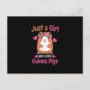 Gewoon een meisje dat van de cavia's houdt... briefkaart