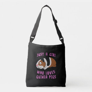 Gewoon een meisje dat van de cavia's houdt. crossbody tas