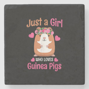 Gewoon een meisje dat van de cavia's houdt, de koe stenen onderzetter