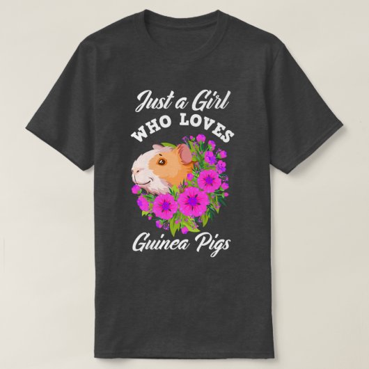 Gewoon een meisje dat van de cavia's houdt, de koe t-shirt (Design voorkant)