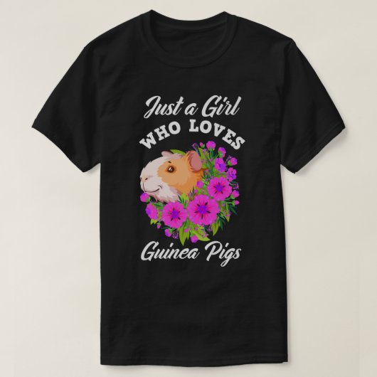 Gewoon een meisje dat van de cavia's houdt, de koe t-shirt (Design voorkant)