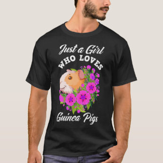 Gewoon een meisje dat van de cavia's houdt, de koe t-shirt