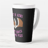 Gewoon een meisje dat van de cavia's houdt. latte mok (Rechterhoek)