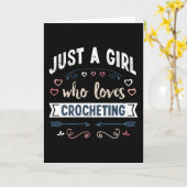 Gewoon een meisje dat van de Crocheting Funny Gift Kaart (Gele Bloem)