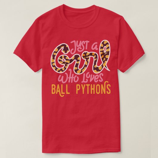 Gewoon een meisje dat van de doornPythons houdt T-shirt (Design voorkant)