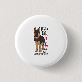 Gewoon een meisje dat van de Duitse herders houdt Ronde Button 3,2 Cm