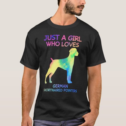Gewoon een meisje dat van de Duitse Shorthaired Po T-shirt (Voorkant)