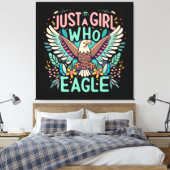 gewoon een meisje dat van de Filipijnse Adelaar ho Canvas Afdruk (Insitu (Slaapkamer))