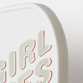 Gewoon een meisje dat van de Franse Bulldog Dog ho Pickleball Paddle (Links Detail)