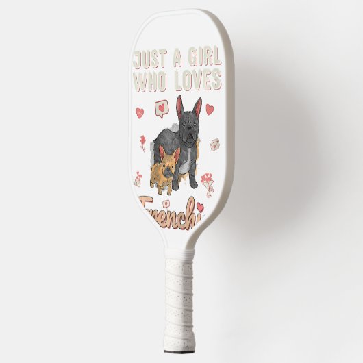 Gewoon een meisje dat van de Franse Bulldog Dog ho Pickleball Paddle (Links)